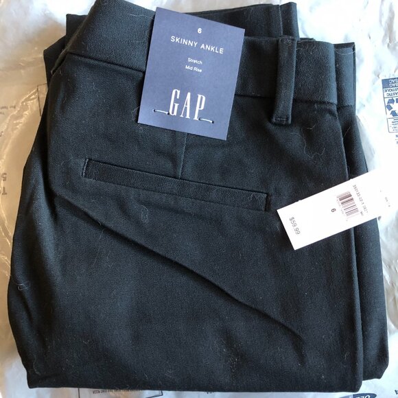 GAP Skinny Ankle Pants in Bi-Stretch, black, size 6 - Picture 9 of 10